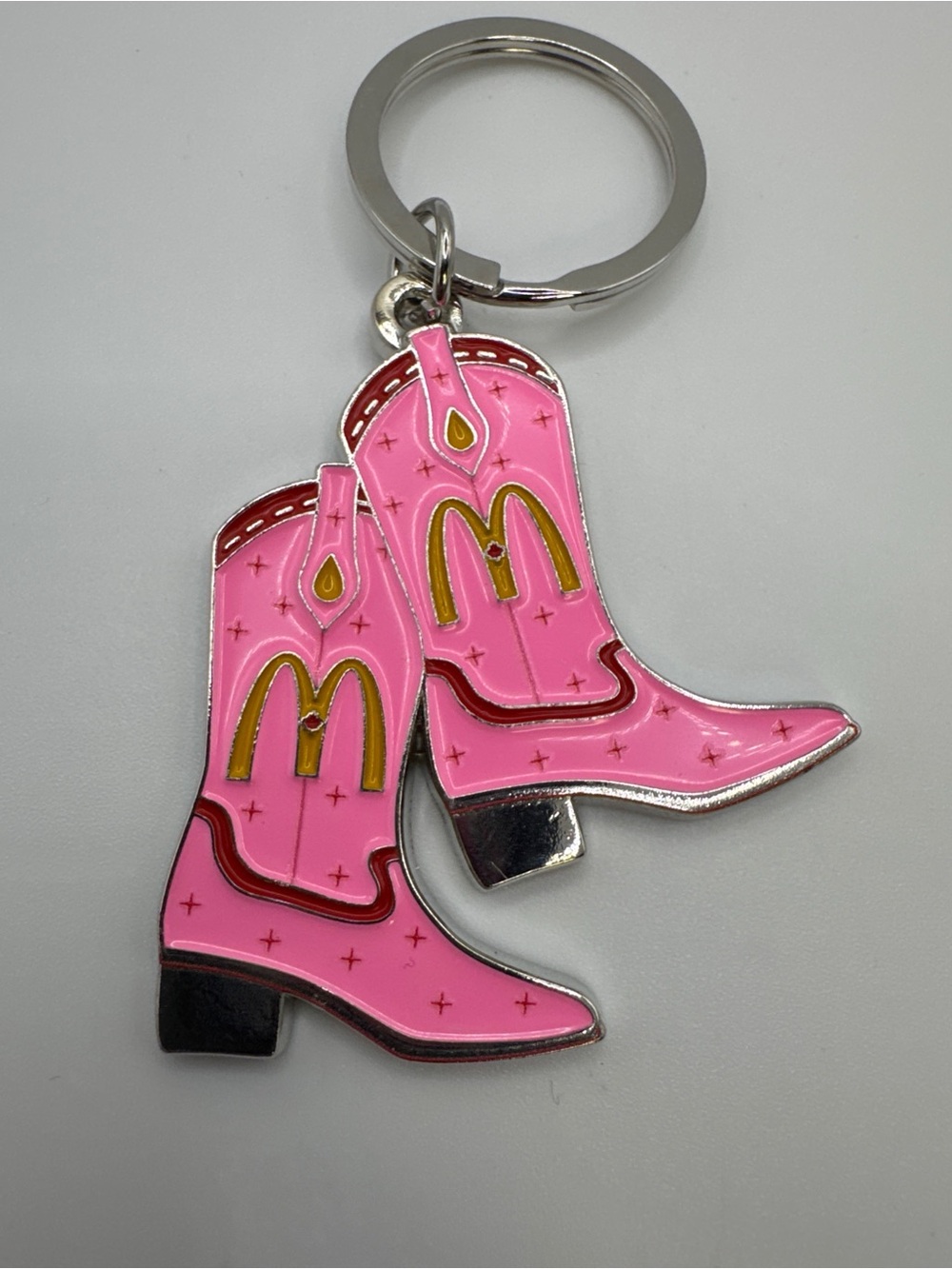 McDonalds Canada Shania Twain Pink Cowboy Boots Enamel Keychain Limited Edition